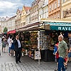 Market stalls in Prague