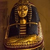A large Egyptian head sculpture