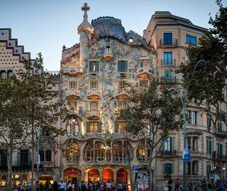 Some buildings in Barcelona