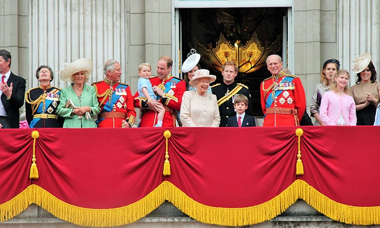 The Royal Family on the balcony at Buckingham Palace
