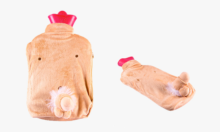 Two men wearing willy through the head products