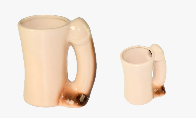 A mug with a penis as the handle
