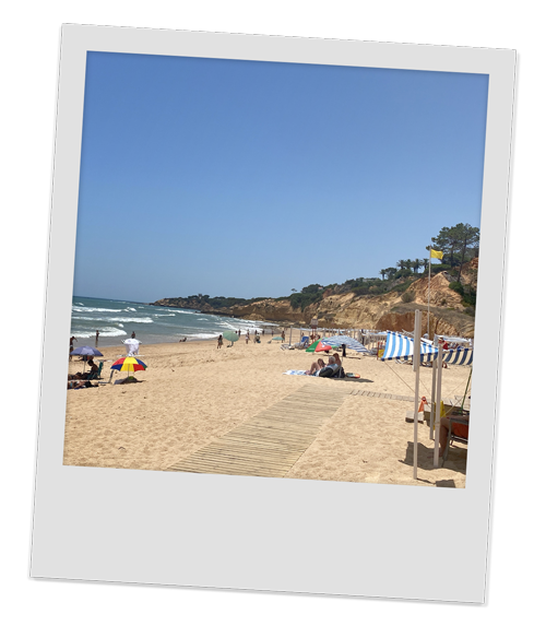A stunning Portuguese beach in the daytime