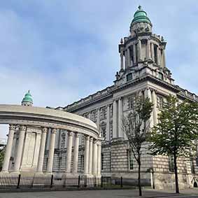  A close up of Belfast City Hall, daytime 