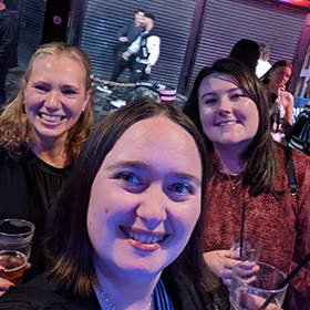  Emma, Beth and Hannah S drinking on Mathew Street 