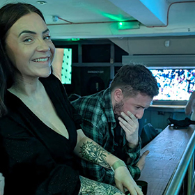  Jade, Christie and Drew in a sports bar 