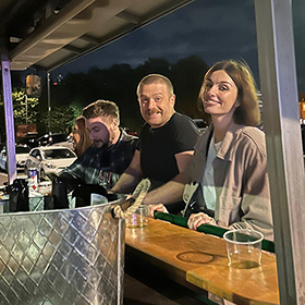  Drew, Adam and Jade on the beer bike 