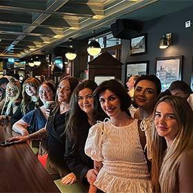  Team LNOF standing at the bar at Porter's in Dublin 
