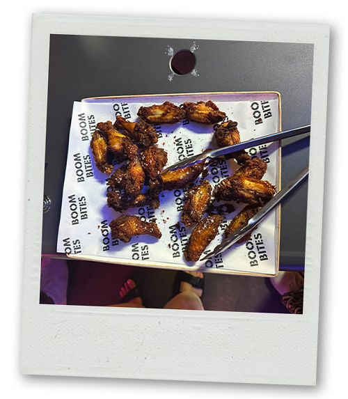 A plate of chicken wings
