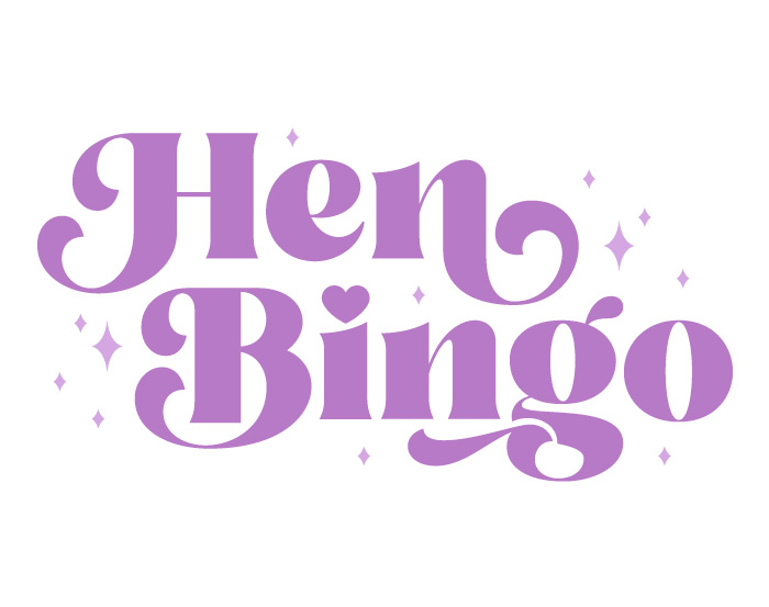 Hen Bingo typographic illustration 