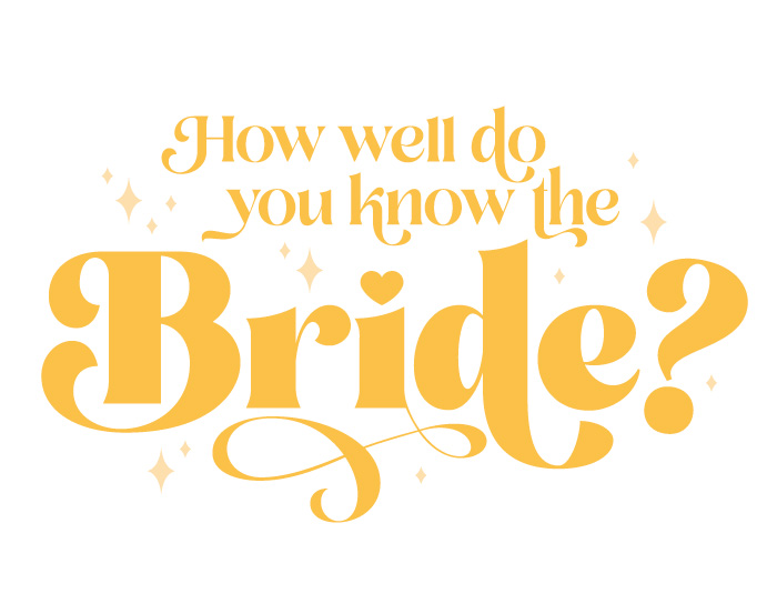 How Well Do You Know The Bride typographic illustration.