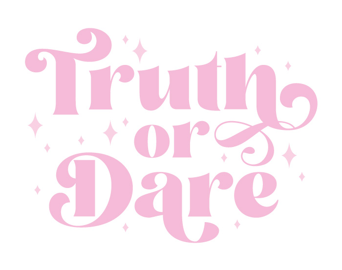 Truth or Dare typographic illustration.