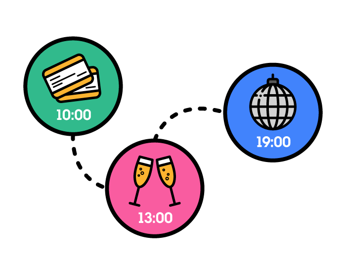 An illustration of a hen do itinerary