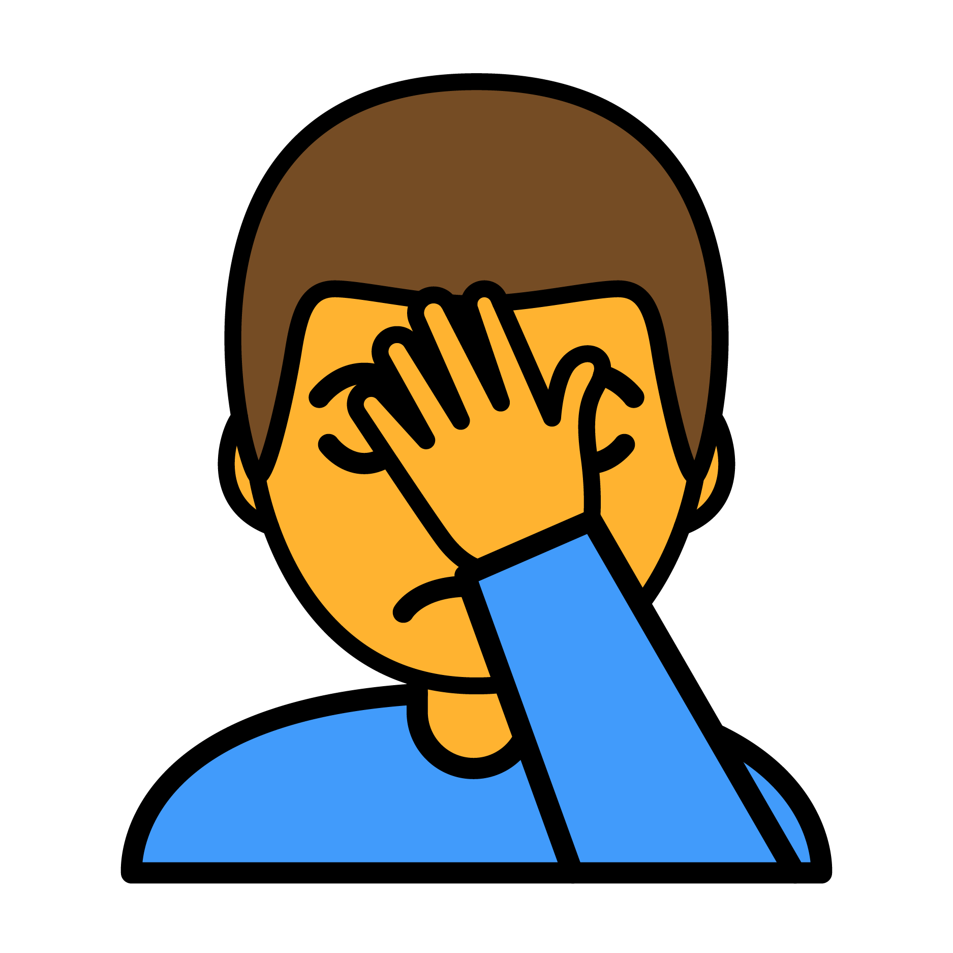 Cartoon Icon - Face palm emoji