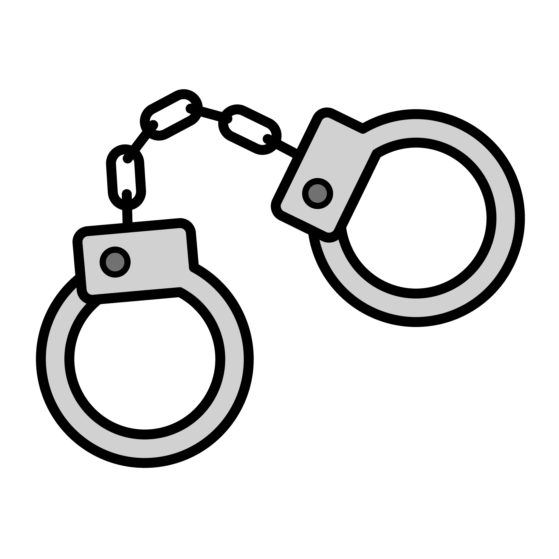 Cartoon Icon - Handcuffs