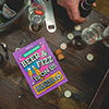  A colourful flyer that reads 'beer and fizz is on us'. 
