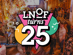 Last Night of Freedom Turns 25 - Logo over party scene