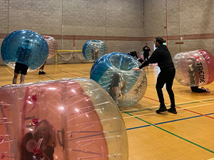 Team LNOF playing Bubble Football 