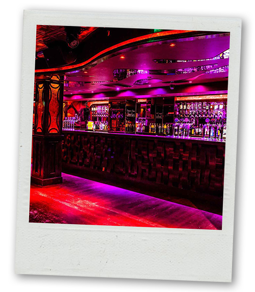 A Polaroid of the bar at Copper Face Jacks