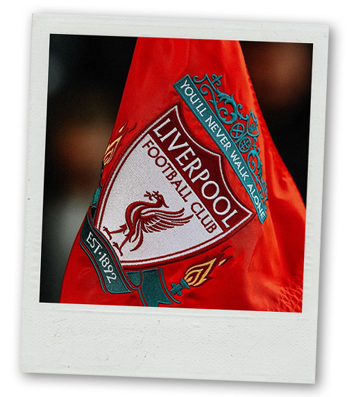 A Polaroid of a Liverpool FC flag