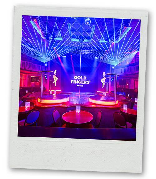 A Polaroid of the Goldfingers stage