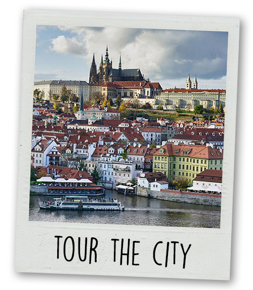 A Polaroid of a river cruise with the caption See the Sights