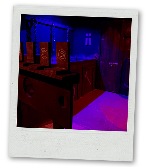 A Polaroid of a creepy escape room