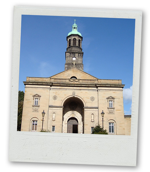 A Polaroid of a building on Cowgate 