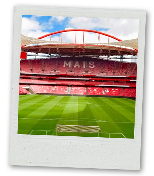 A Polaroid of the Benfica stadium