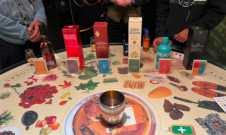A selection of whiskies