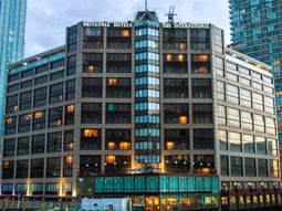 The exterior of The International