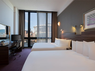 Hotel room with two beds 