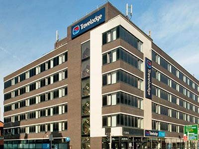 The exterior of Travelodge Manchester Ancoats