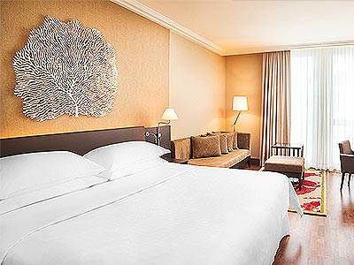 Example of a guestroom at the Sheraton Bratislava Hotel