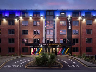 The exterior of Roomzzz Nottingham City Apartments
