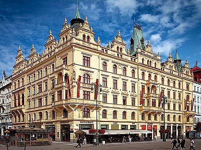 The exterior of Kings Court Hotel in Prague