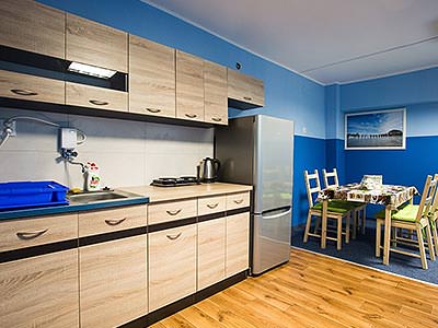 The kitchen at Moon Hostel