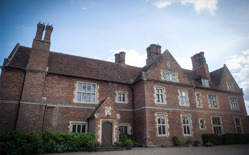 The grand exterior of the property 