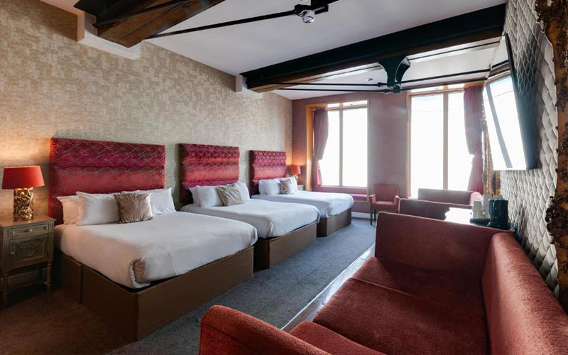 Enjoy sleepover vibes with large rooms 