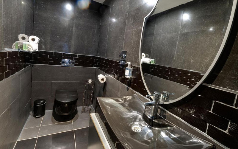 The bathrooms are stylish 