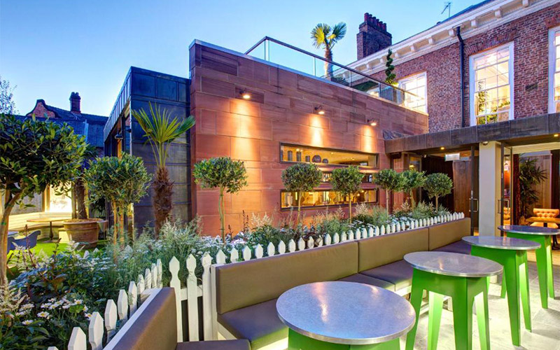 Grab some cocktails and some fresh air at The Secret Garden at the Oddfellows Hotel 