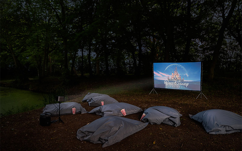 You can enjoy a film al fresco 