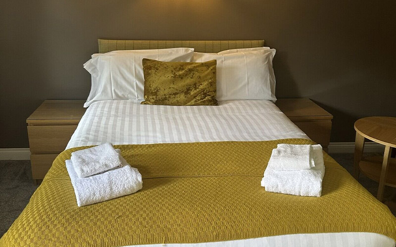 The rooms are modern with a dash of colour 