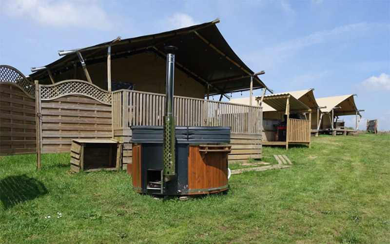 Each campsite sleeps up to 12 guests 