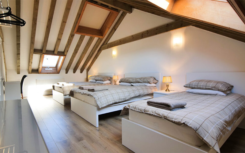 Both rooms sleep five guests 