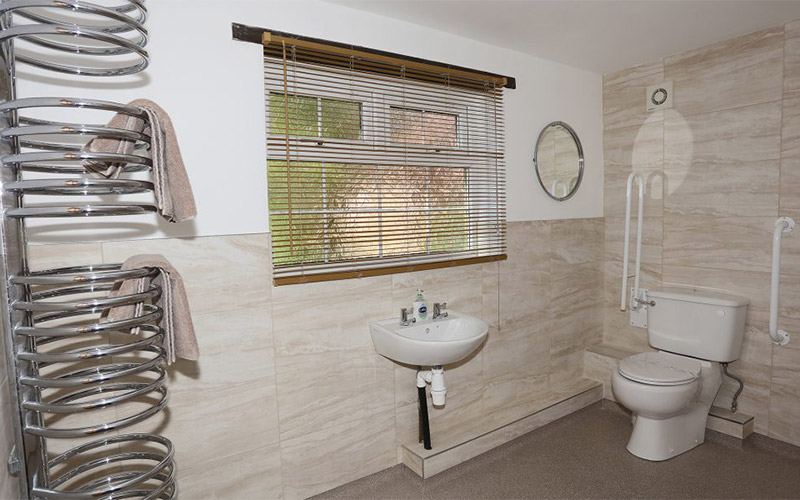 There are bathroom facilities on both floors 