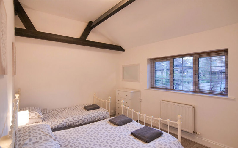 There are three bedrooms 