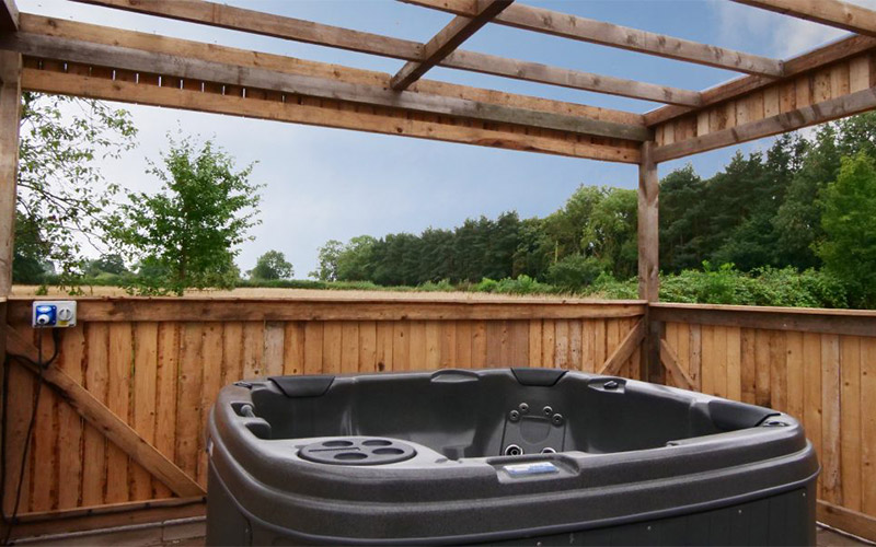 Relax in your outside hot tub 