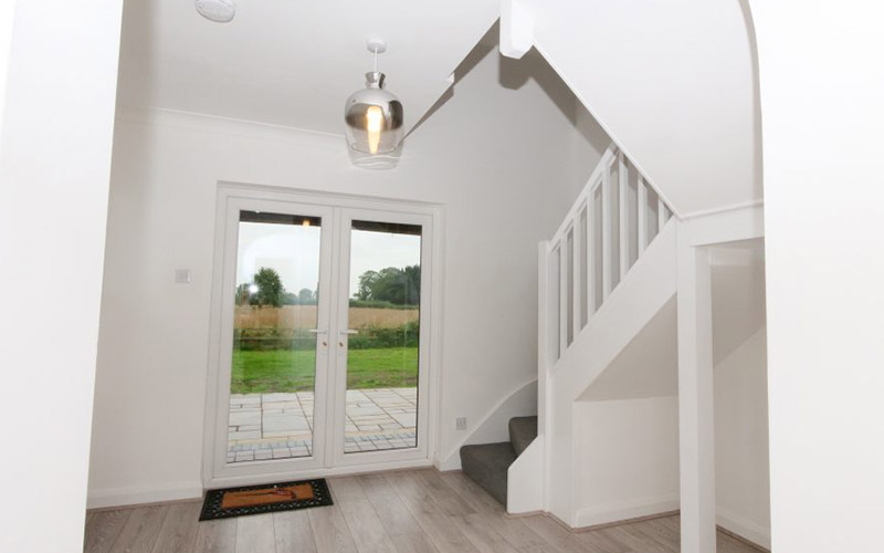 This leads out to the shared garden space 