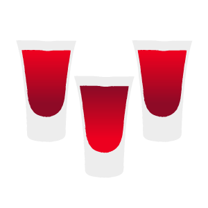 Geordie Shore Experience – 3 shot glasses icon – A bottle of spirits in each venue